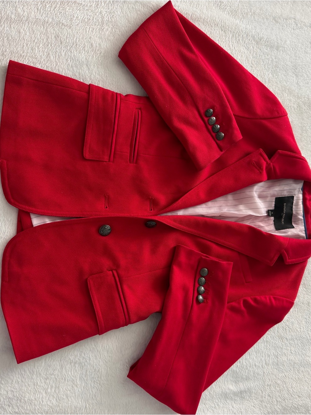 Banana Republic Women's Bright Red Blazer Jacket